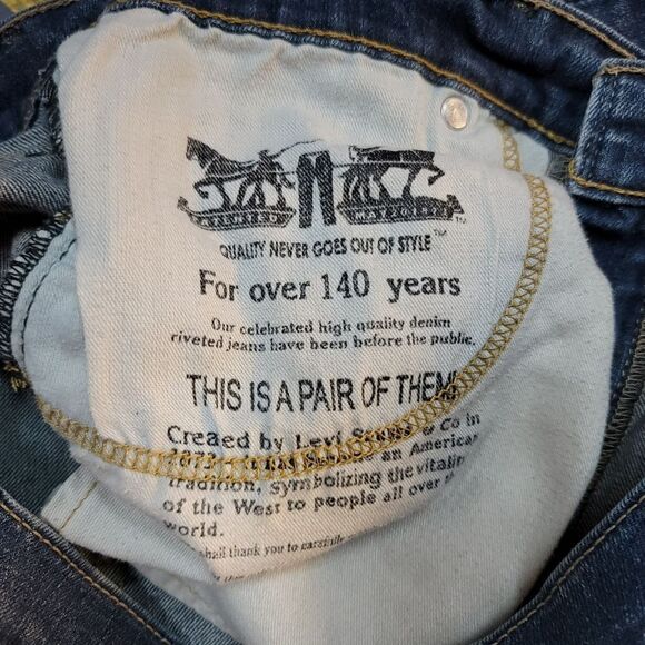 Levi's 513 Slim Straight Jeans W33 L30 - Made in Mexico, Classic Blue Denim - Picture 4 of 11